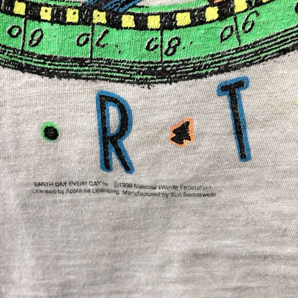 VTG T Shirt Zodiac Graphic Astrology Womens L Cut Off Cropped White Horoscope - Picture 12 of 12